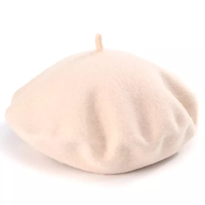 Baudelaire Knitted Wool Beret – Minimalist Soft French Style Hat