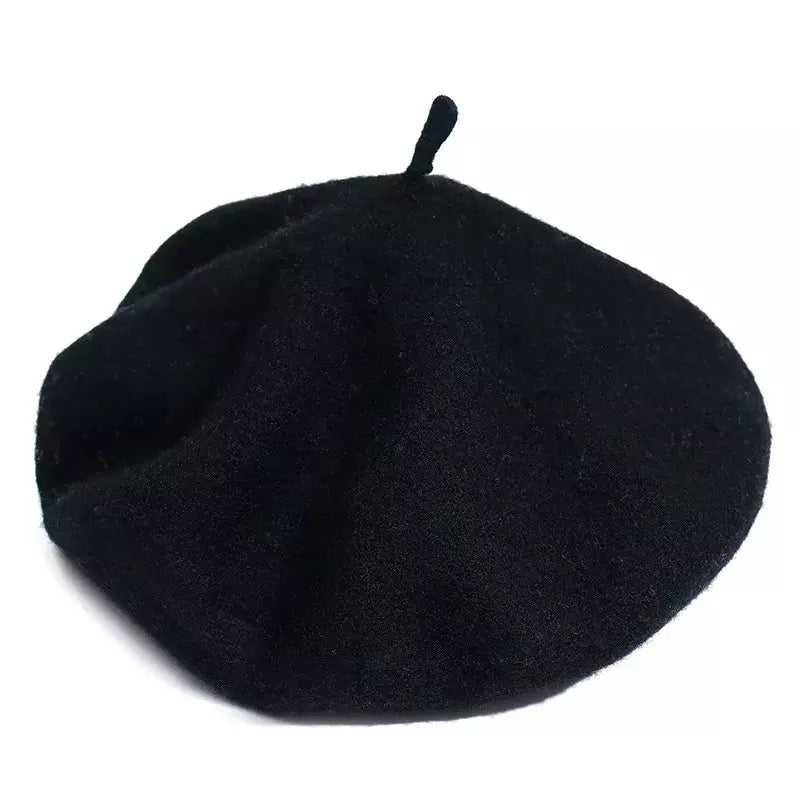 Baudelaire Knitted Wool Beret – Minimalist Soft French Style Hat
