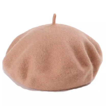 Baudelaire Knitted Wool Beret – Minimalist Soft French Style Hat