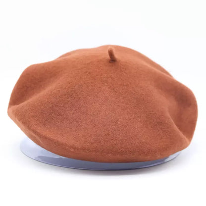 Baudelaire Knitted Wool Beret – Minimalist Soft French Style Hat