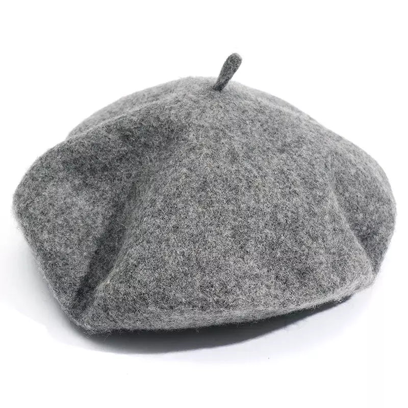 Baudelaire Knitted Wool Beret – Minimalist Soft French Style Hat