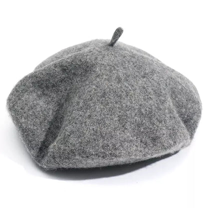 Baudelaire Knitted Wool Beret – Minimalist Soft French Style Hat