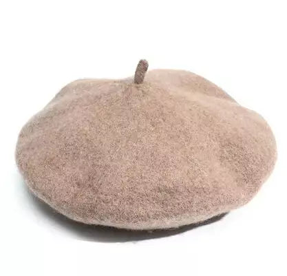 Baudelaire Knitted Wool Beret – Minimalist Soft French Style Hat