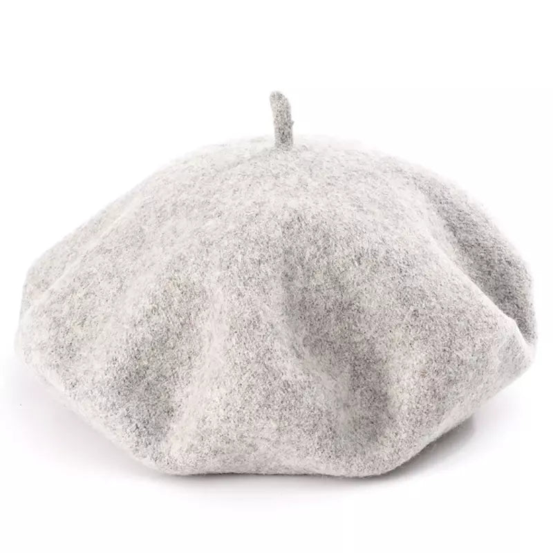Baudelaire Knitted Wool Beret – Minimalist Soft French Style Hat