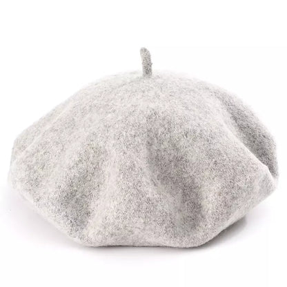 Baudelaire Knitted Wool Beret – Minimalist Soft French Style Hat
