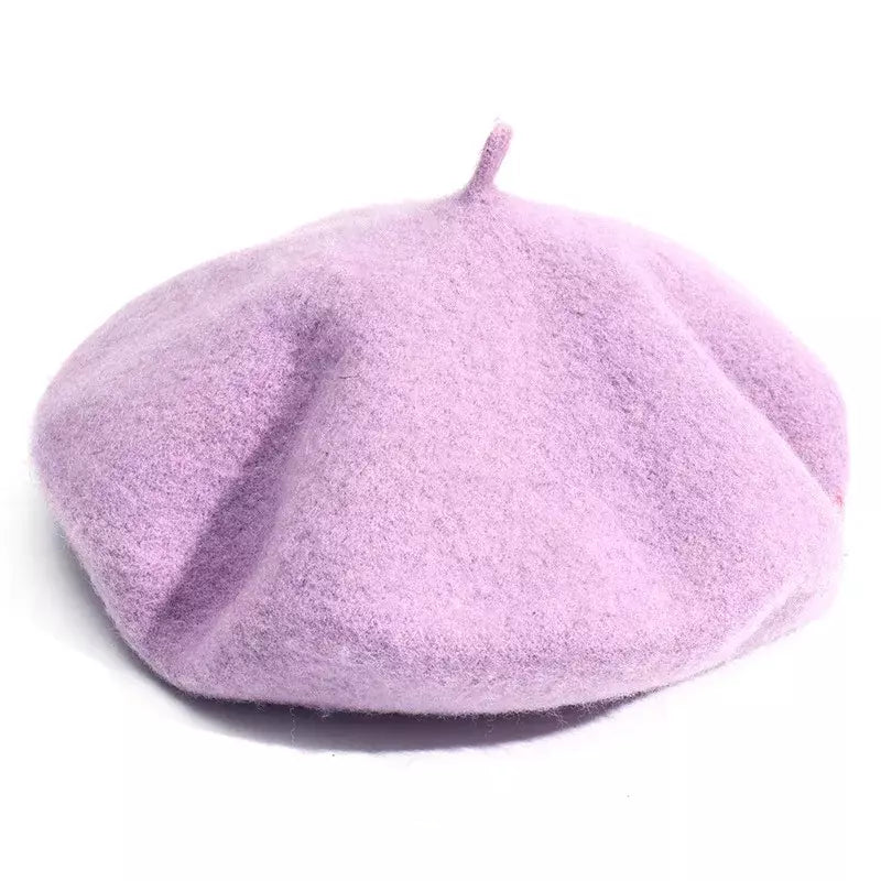 Baudelaire Knitted Wool Beret – Minimalist Soft French Style Hat