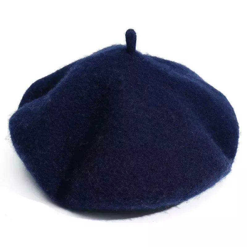 Baudelaire Knitted Wool Beret – Minimalist Soft French Style Hat