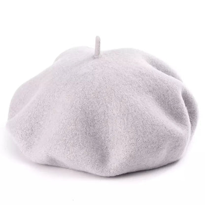 Baudelaire Knitted Wool Beret – Minimalist Soft French Style Hat
