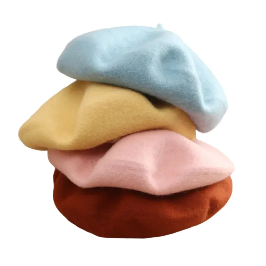 Baudelaire Knitted Wool Beret – Minimalist Soft French Style Hat