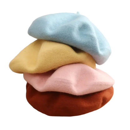 Baudelaire Knitted Wool Beret – Minimalist Soft French Style Hat
