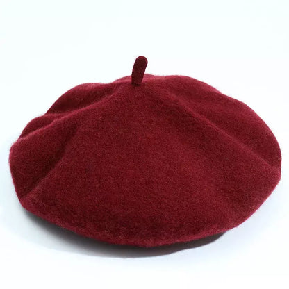 Baudelaire Knitted Wool Beret – Minimalist Soft French Style Hat