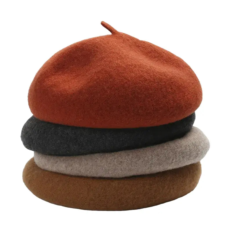 Baudelaire Knitted Wool Beret – Minimalist Soft French Style Hat