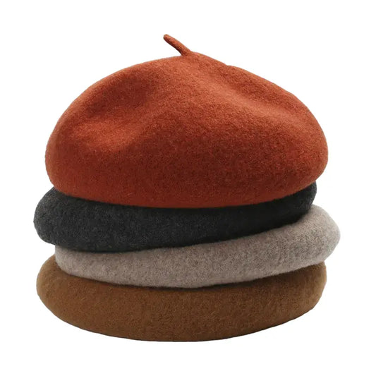 Baudelaire Knitted Wool Beret – Minimalist Soft French Style Hat