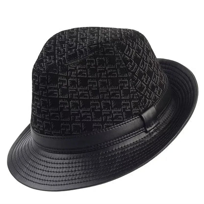 Bayeux Black Genuine Leather Trilby Hat - Timeless Leather Trilby With Clean Silhouette