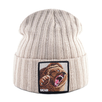 elastic-winter-hat-wild-animal-grizzly