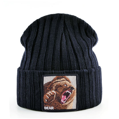 elastic-winter-hat-wild-animal-grizzly
