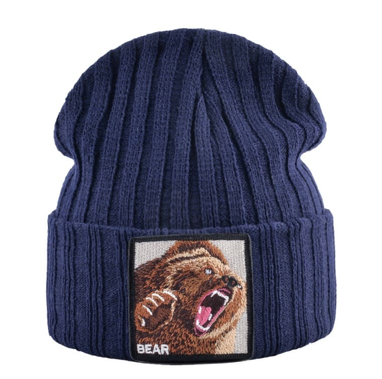 elastic-winter-hat-wild-animal-grizzly