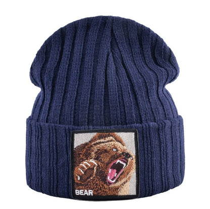 elastic-winter-hat-wild-animal-grizzly