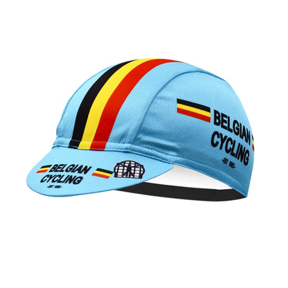 Belgian Flag Cycling Cap Lightweight Acrylic Fits 55 To 61 Cm Under Helmet