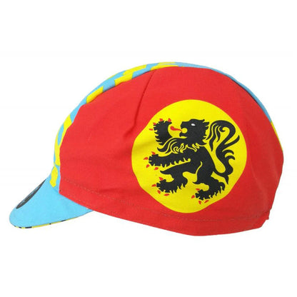 Belgian Flag Cycling Cap Lightweight Acrylic Fits 55 To 61 Cm Under Helmet
