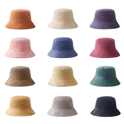 Belgrade Winter Corduroy Bucket Hat - Plain Pattern Warm Corduroy Style For Cold Weather