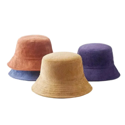 Belgrade Winter Corduroy Bucket Hat - Plain Pattern Warm Corduroy Style For Cold Weather