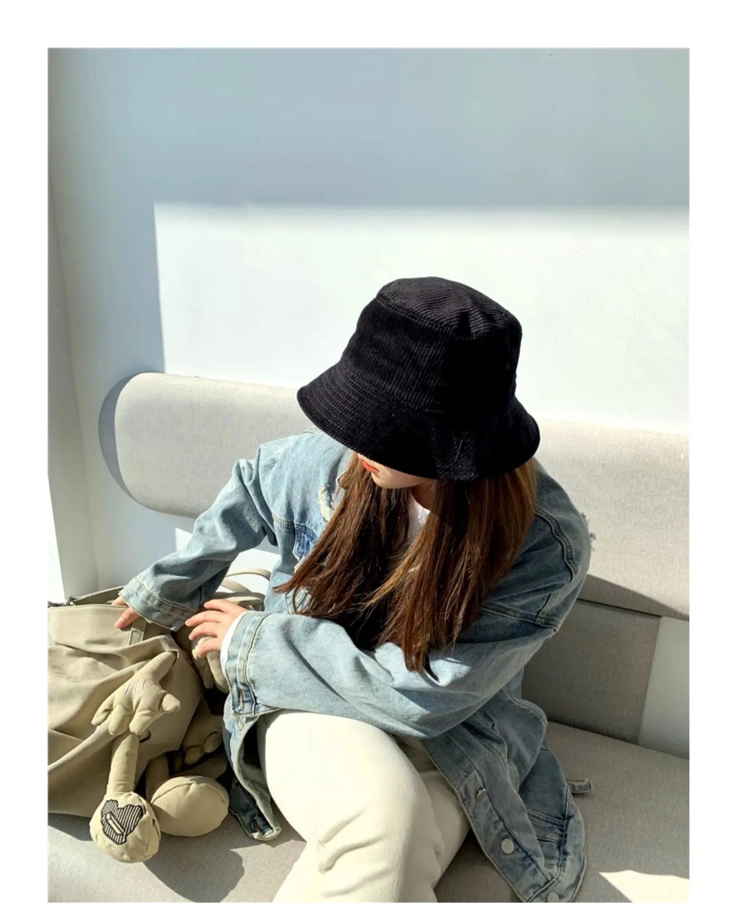 Belgrade Winter Corduroy Bucket Hat - Plain Pattern Warm Corduroy Style For Cold Weather