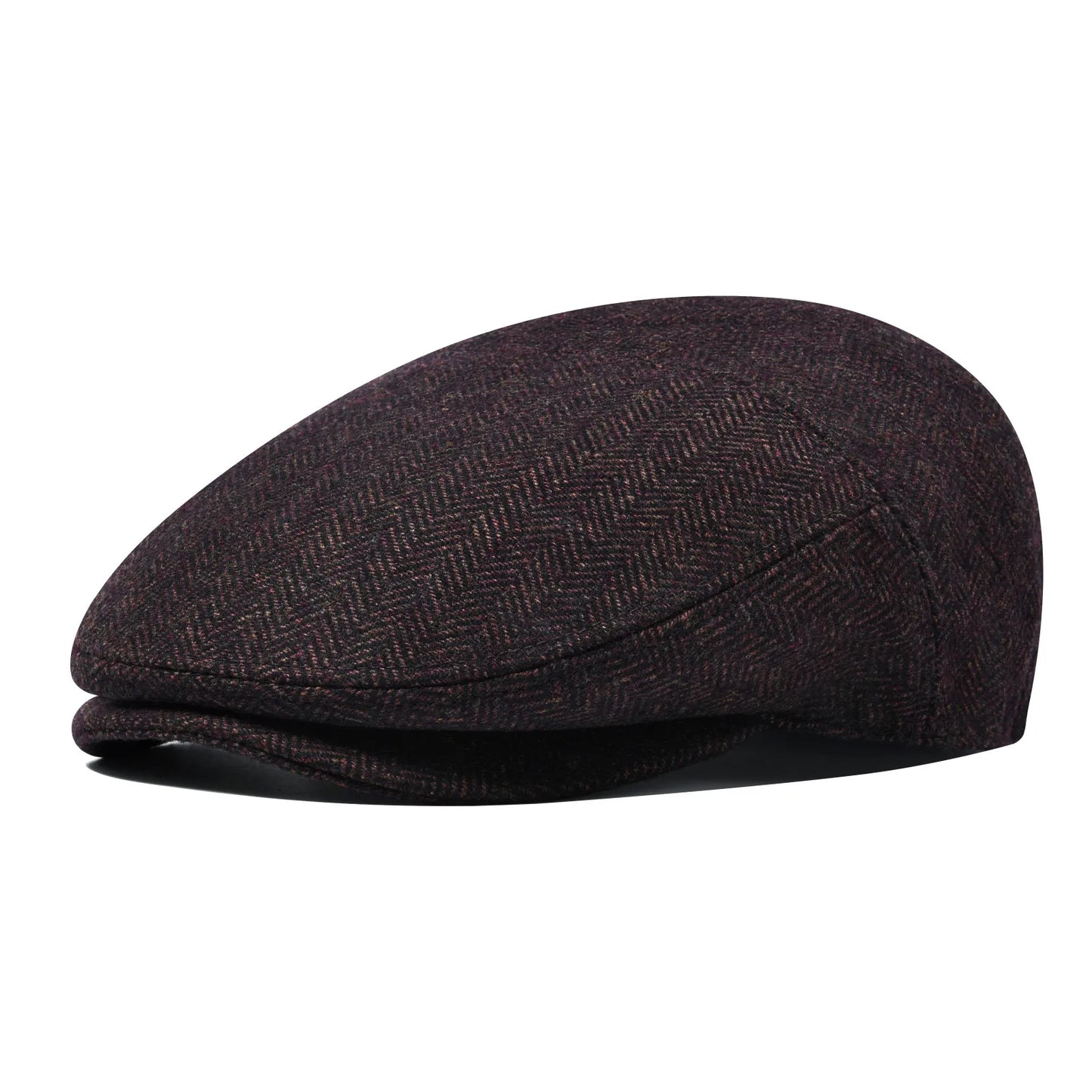 Bellamy Wool Herringbone Flat Cap - Versatile Wool Blend Hat For Casual To Smart Looks