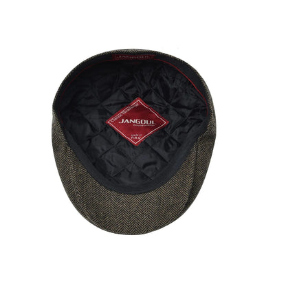 Bellamy Wool Herringbone Flat Cap - Versatile Wool Blend Hat For Casual To Smart Looks