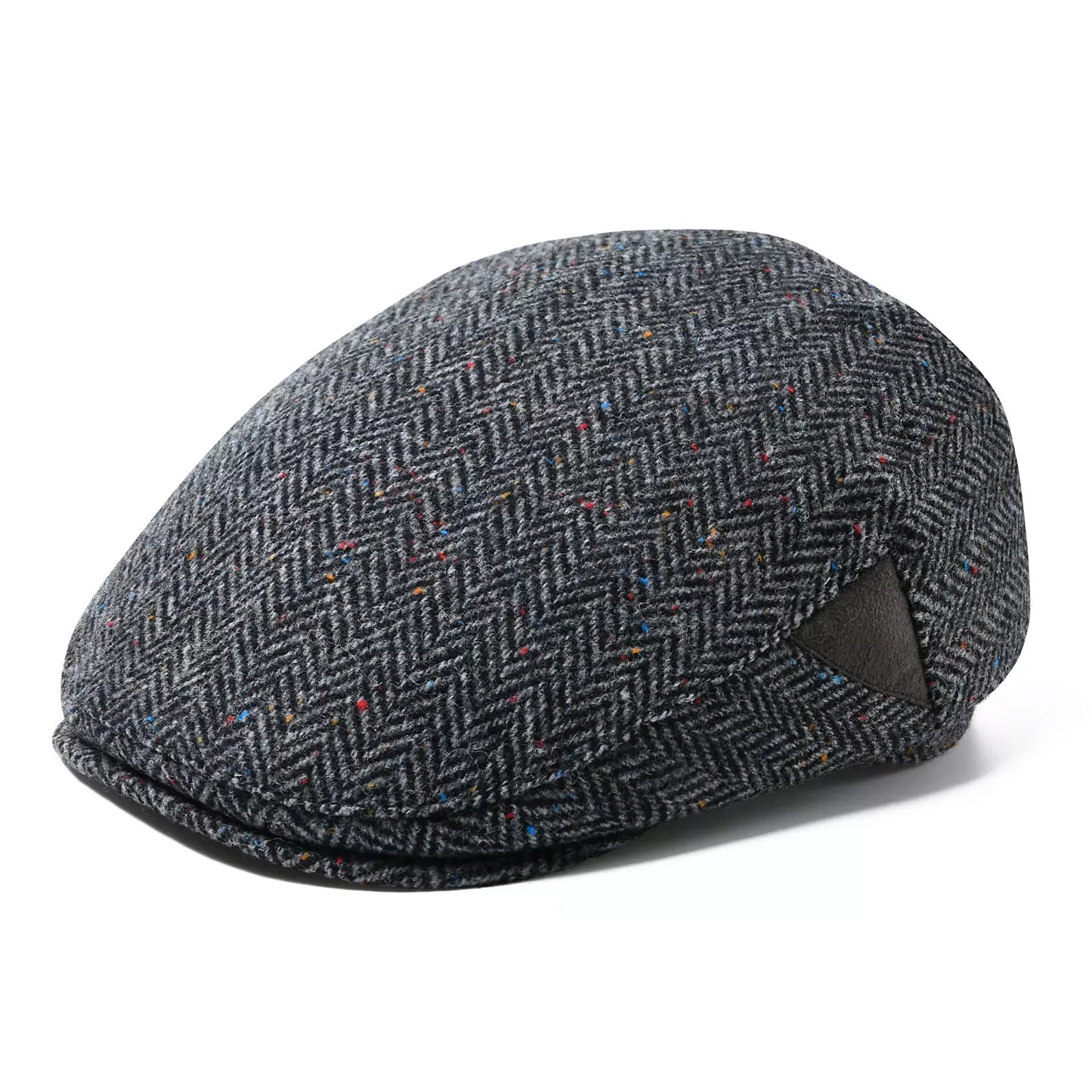 Bellevue Herringbone Wool Flat Cap - Classic All Wool Warmth For Fall And Winter