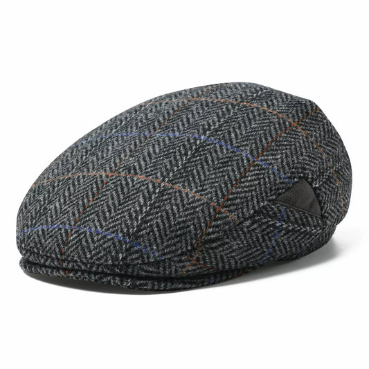 Bellevue Herringbone Wool Flat Cap - Classic All Wool Warmth For Fall And Winter