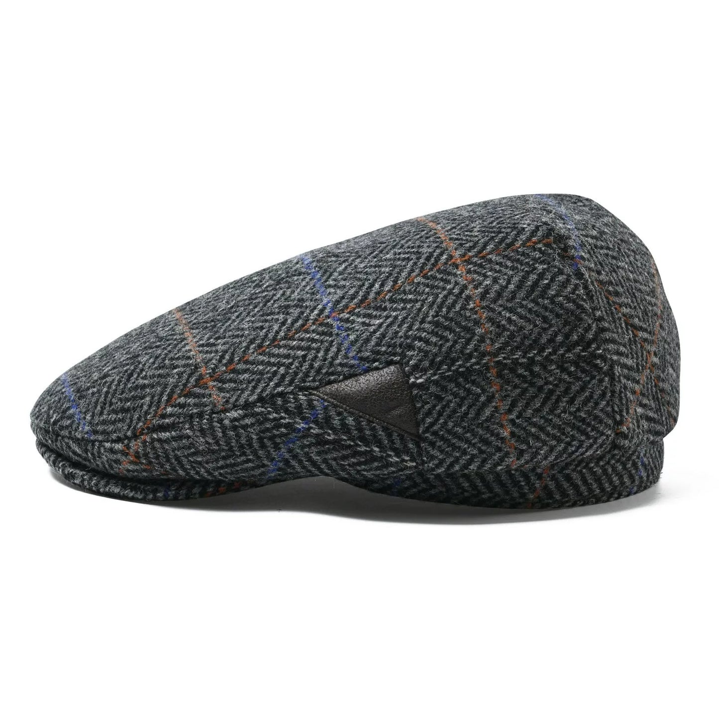 Bellevue Herringbone Wool Flat Cap - Classic All Wool Warmth For Fall And Winter