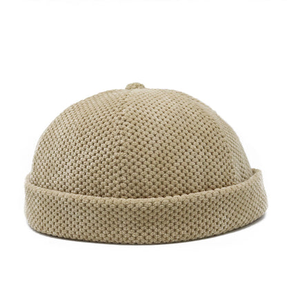 Bering Knitted Docker Cap – Textured Brimless Sailor Cotton Hat
