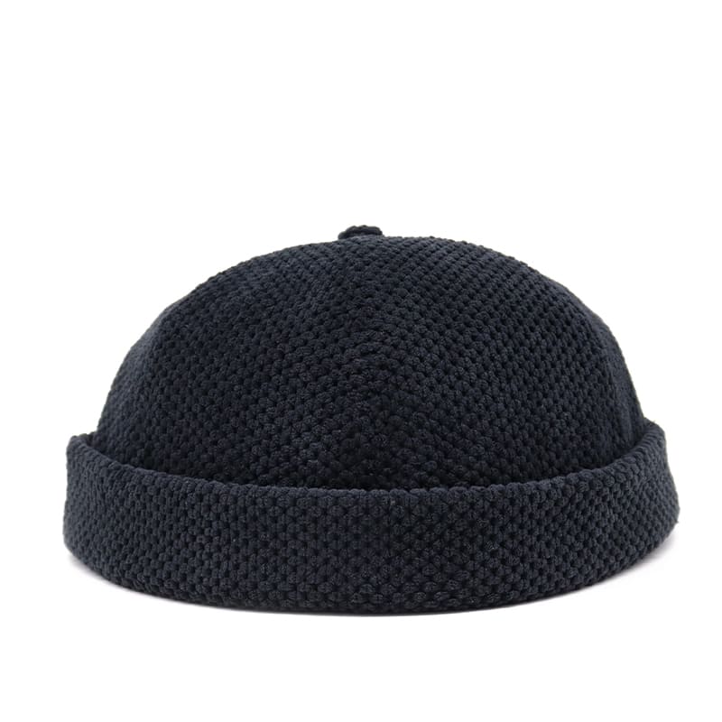 Bering Knitted Docker Cap – Textured Brimless Sailor Cotton Hat