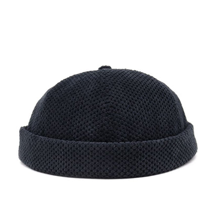 Bering Knitted Docker Cap – Textured Brimless Sailor Cotton Hat