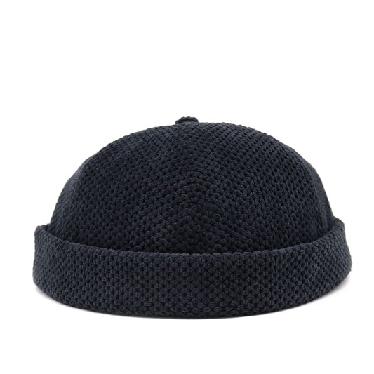 Bering Knitted Docker Cap – Textured Brimless Sailor Cotton Hat