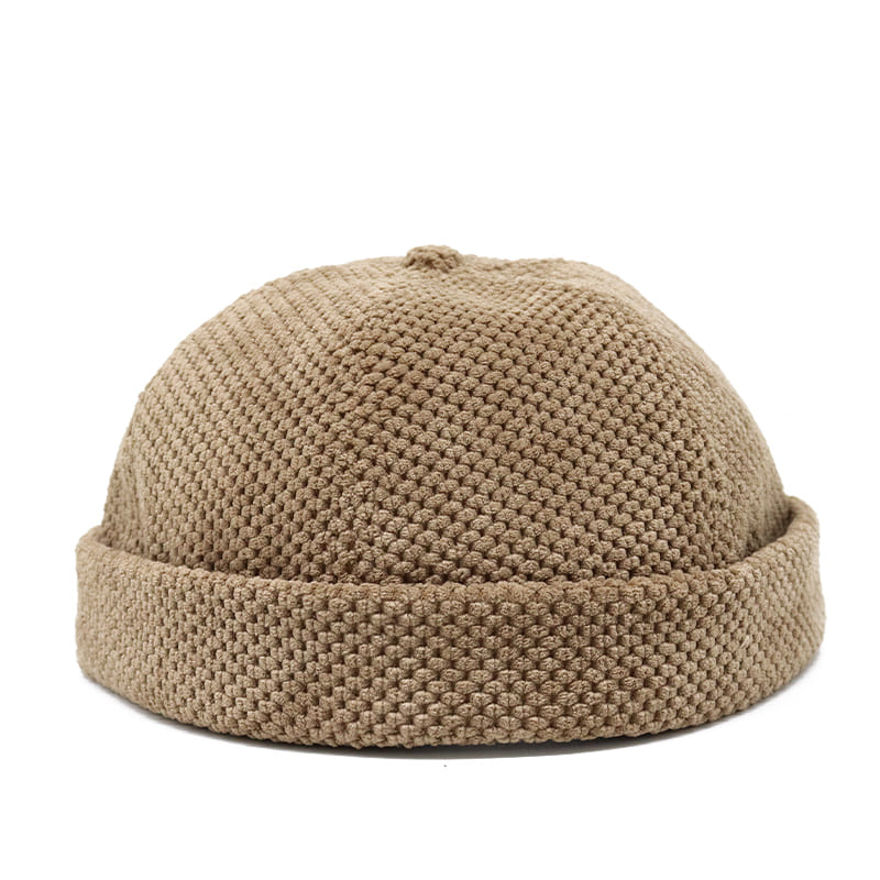 Bering Knitted Docker Cap – Textured Brimless Sailor Cotton Hat