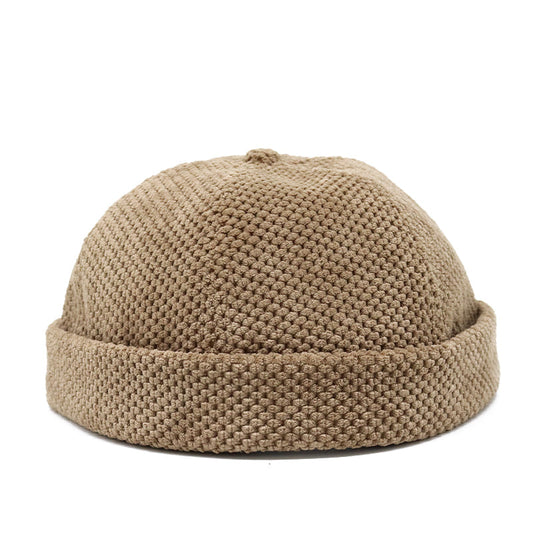 Bering Knitted Docker Cap – Textured Brimless Sailor Cotton Hat