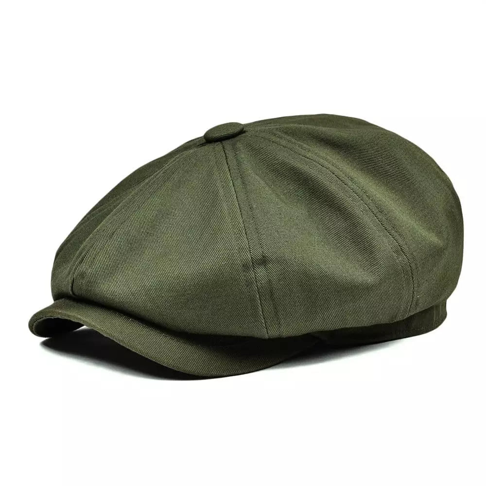 Birmingham Vintage Cotton Newsboy Cap – Classic Breathable Flat Cap