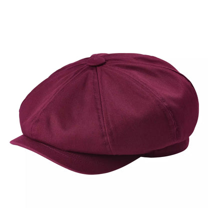 Birmingham Vintage Cotton Newsboy Cap – Classic Breathable Flat Cap
