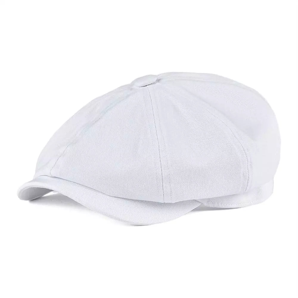 Birmingham Vintage Cotton Newsboy Cap – Classic Breathable Flat Cap