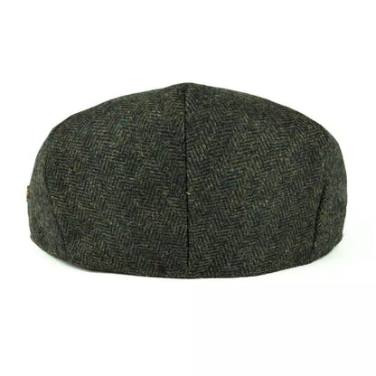 Birmingham Wool Herringbone Flat Cap – Warm Classic Ivy Cap