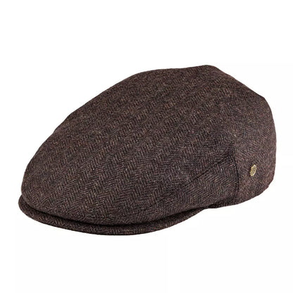 Birmingham Wool Herringbone Flat Cap – Warm Classic Ivy Cap
