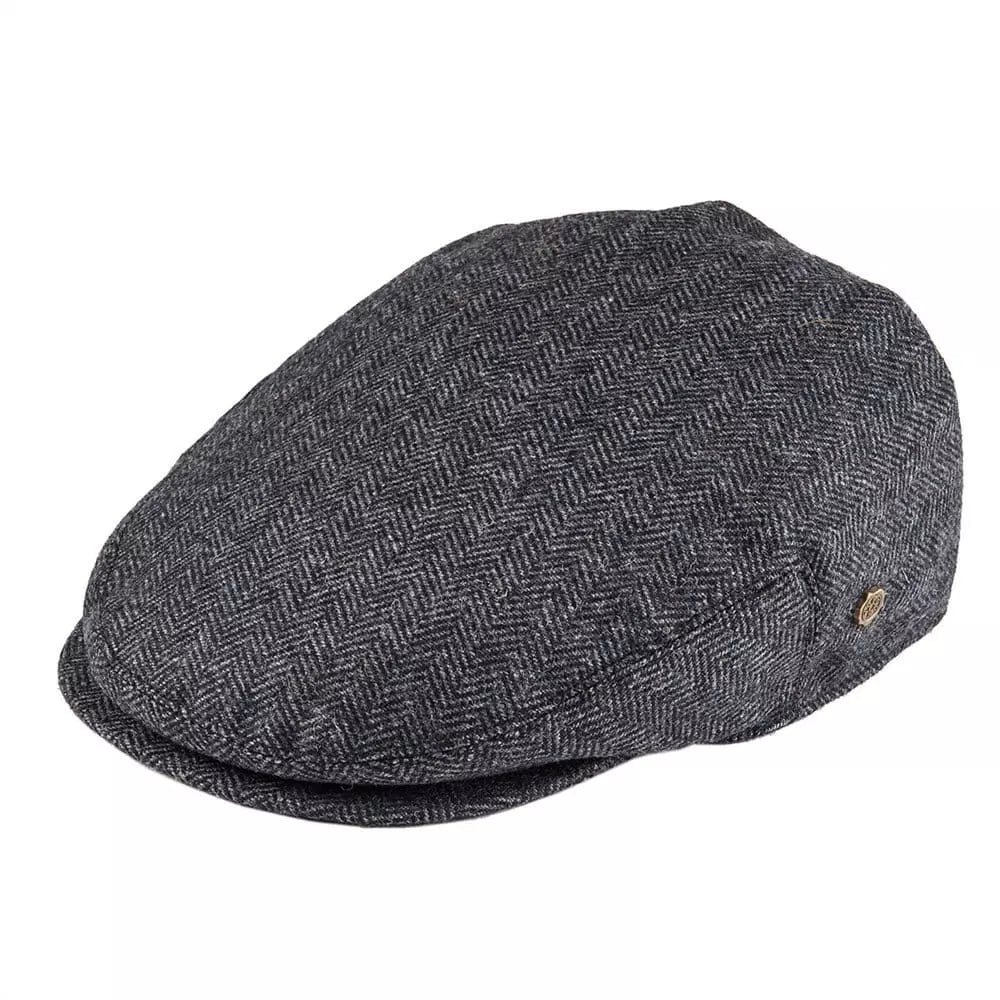 Birmingham Wool Herringbone Flat Cap – Warm Classic Ivy Cap