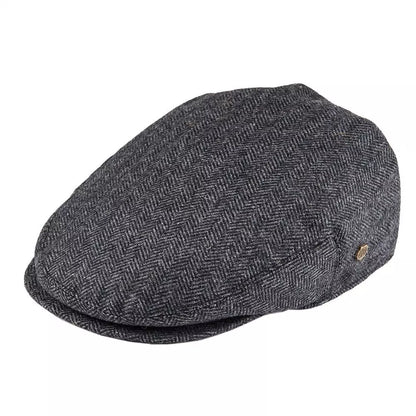Birmingham Wool Herringbone Flat Cap – Warm Classic Ivy Cap