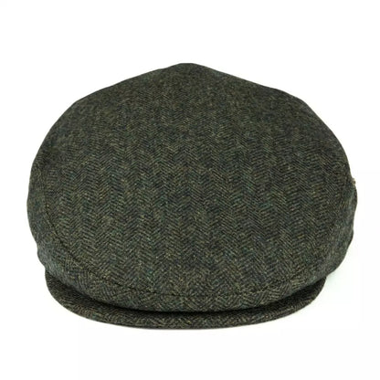 Birmingham Wool Herringbone Flat Cap – Warm Classic Ivy Cap