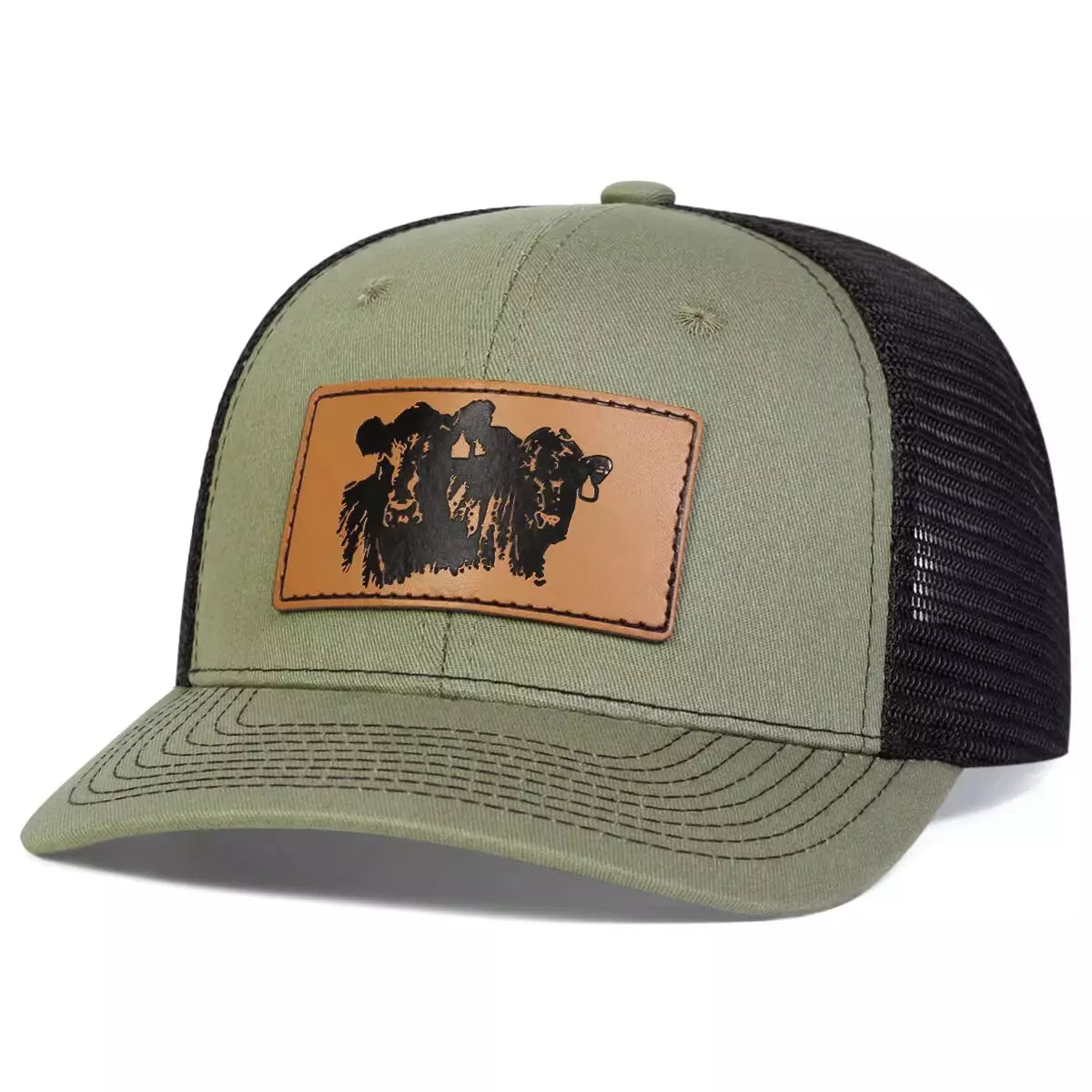 Black Bulls Trucker Cap - Casual Trucker Cap With Embroidered Logo And Mesh Back