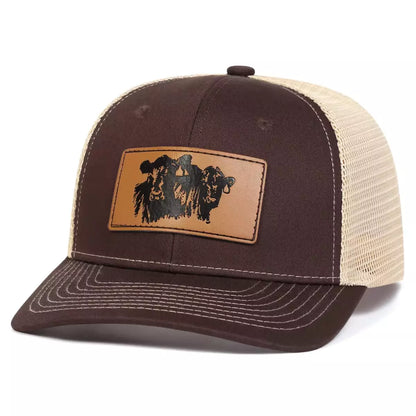 Black Bulls Trucker Cap - Casual Trucker Cap With Embroidered Logo And Mesh Back