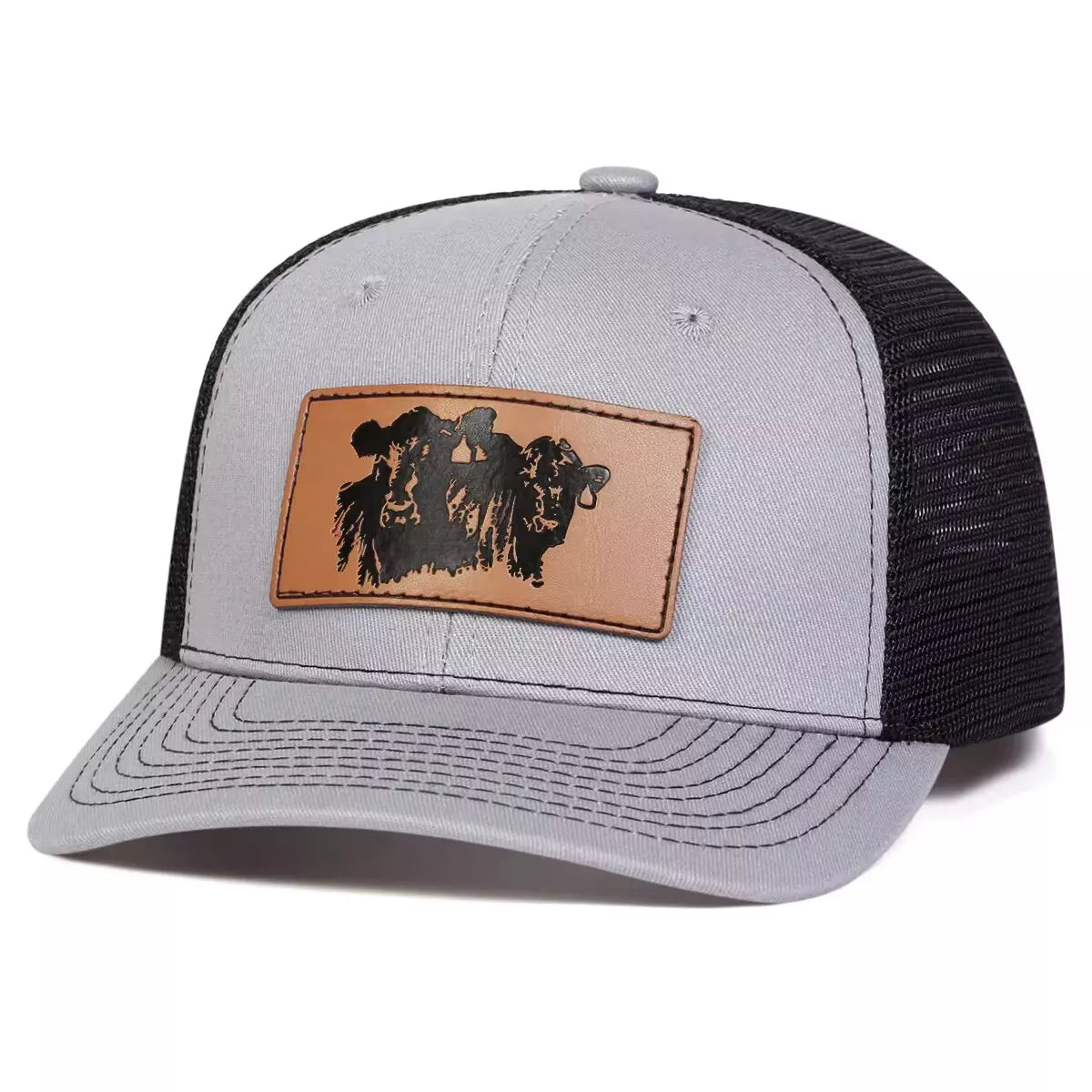 Black Bulls Trucker Cap - Casual Trucker Cap With Embroidered Logo And Mesh Back