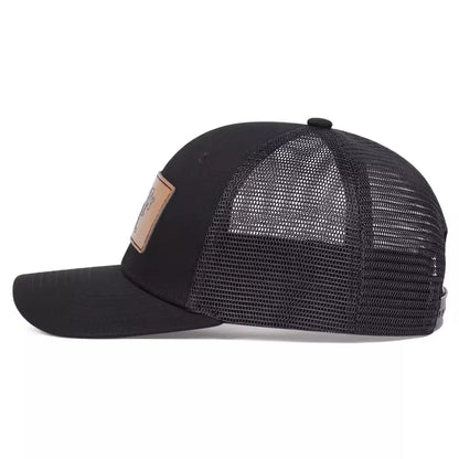 Black Bulls Trucker Cap - Casual Trucker Cap With Embroidered Logo And Mesh Back